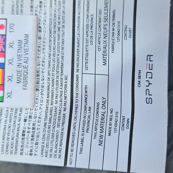 Kids XL plaid Hooded Down SPYDER jacket - Picture 10 of 10